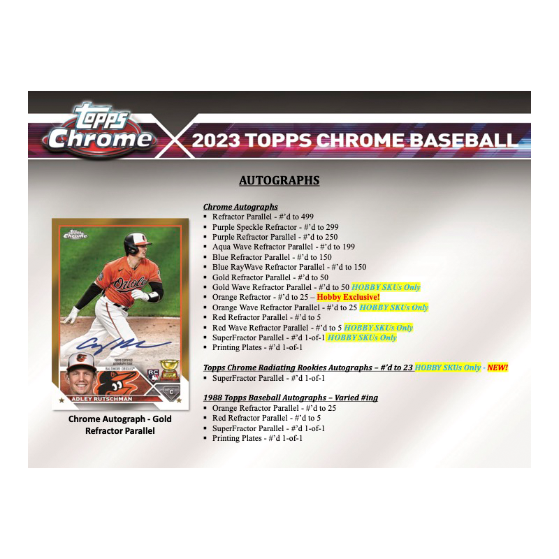 2023 Topps Chrome Baseball Hobby Box