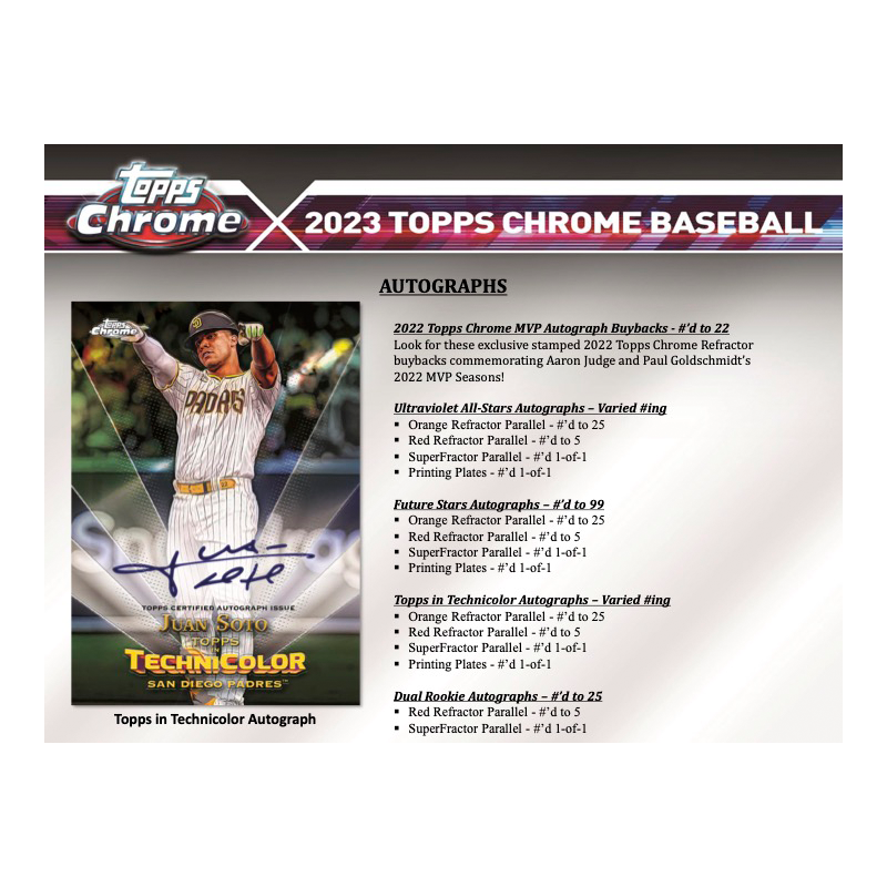 2023 Topps Chrome Baseball Hobby Box