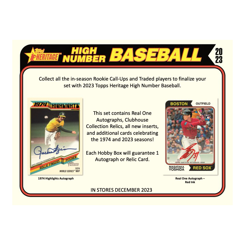 2023 Topps Heritage High Number Baseball Hobby Box