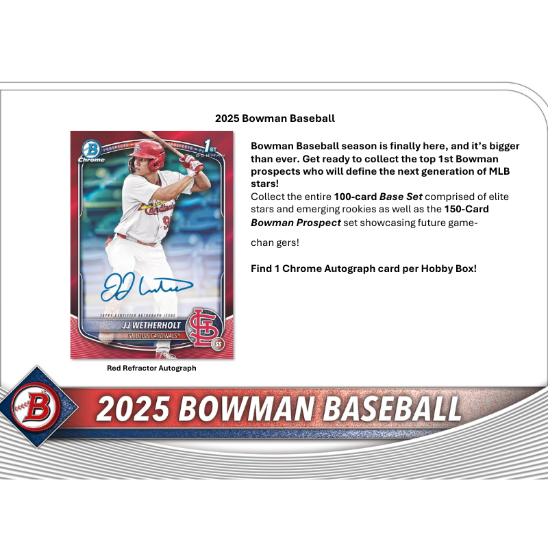 2025 Bowman Baseball Hobby Box