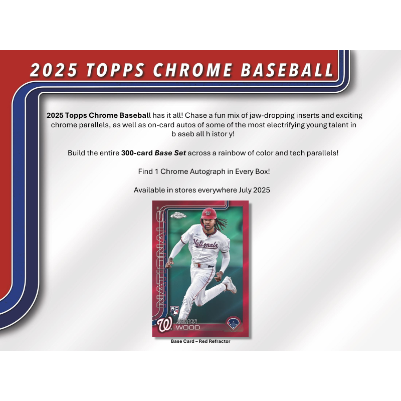 2025 Topps Chrome Baseball Jumbo Box