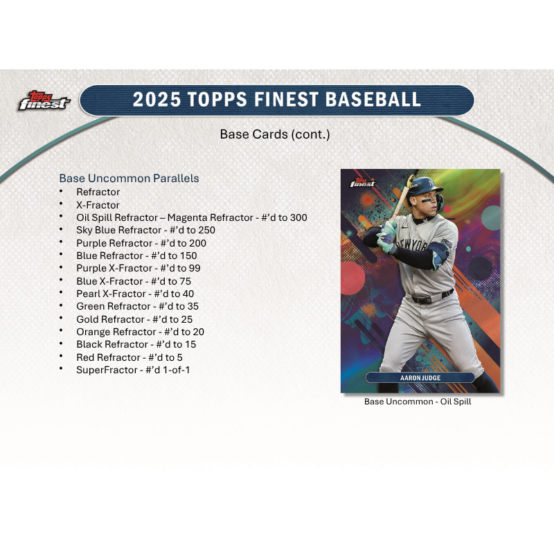 2025 Topps Finest Baseball Hobby Box