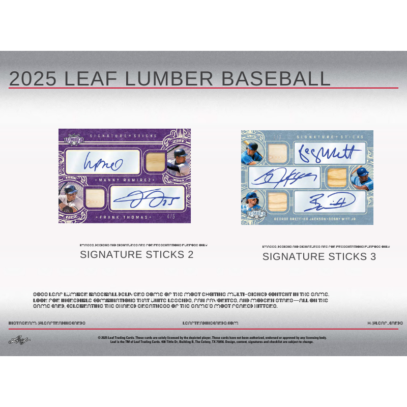 2025 Leaf Lumber Baseball Hobby Box