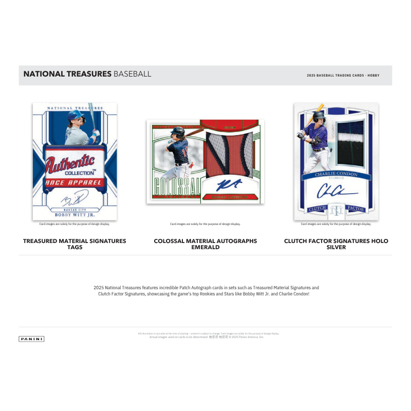 2025 Panini National Treasures Baseball Hobby 4 Box Case