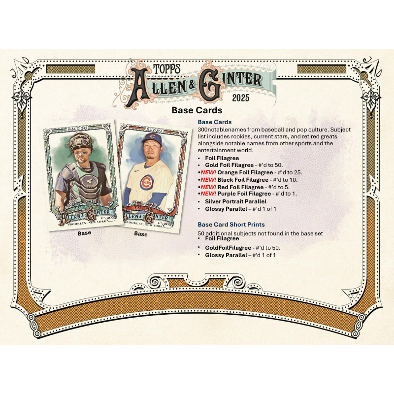 2025 Topps Allen & Ginter Baseball Hobby 12 Box Case